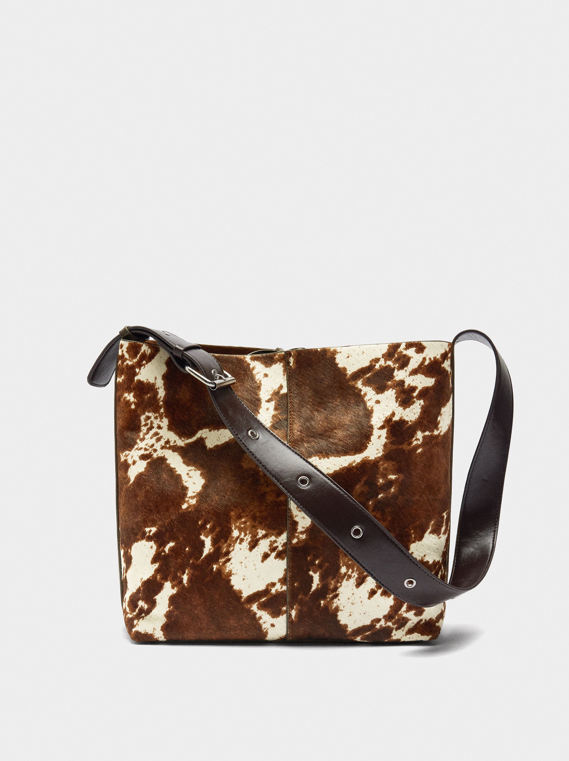 Shoulder bag with leather image number 0.0
