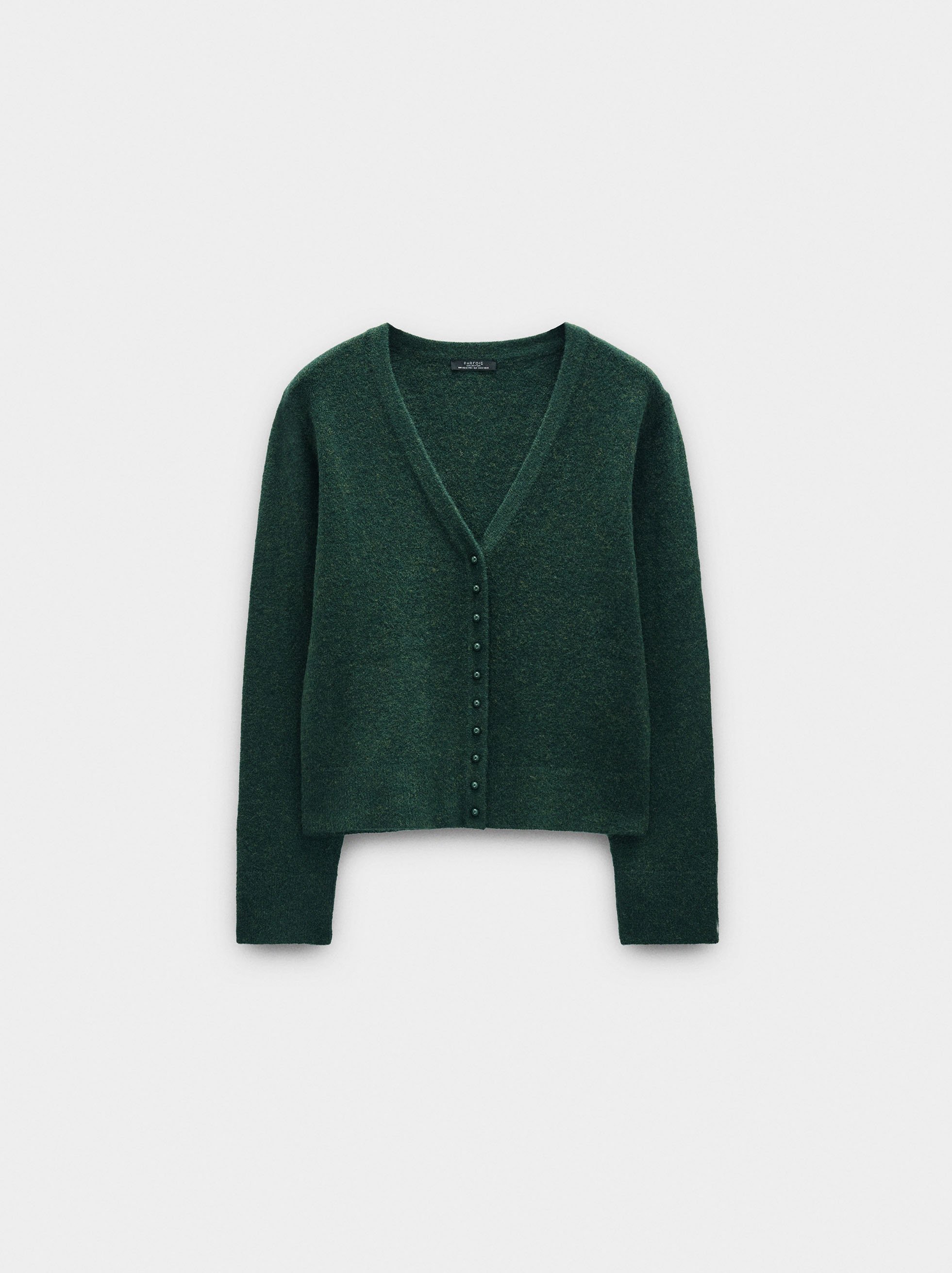 V-neck knit cardigan image number 6.0