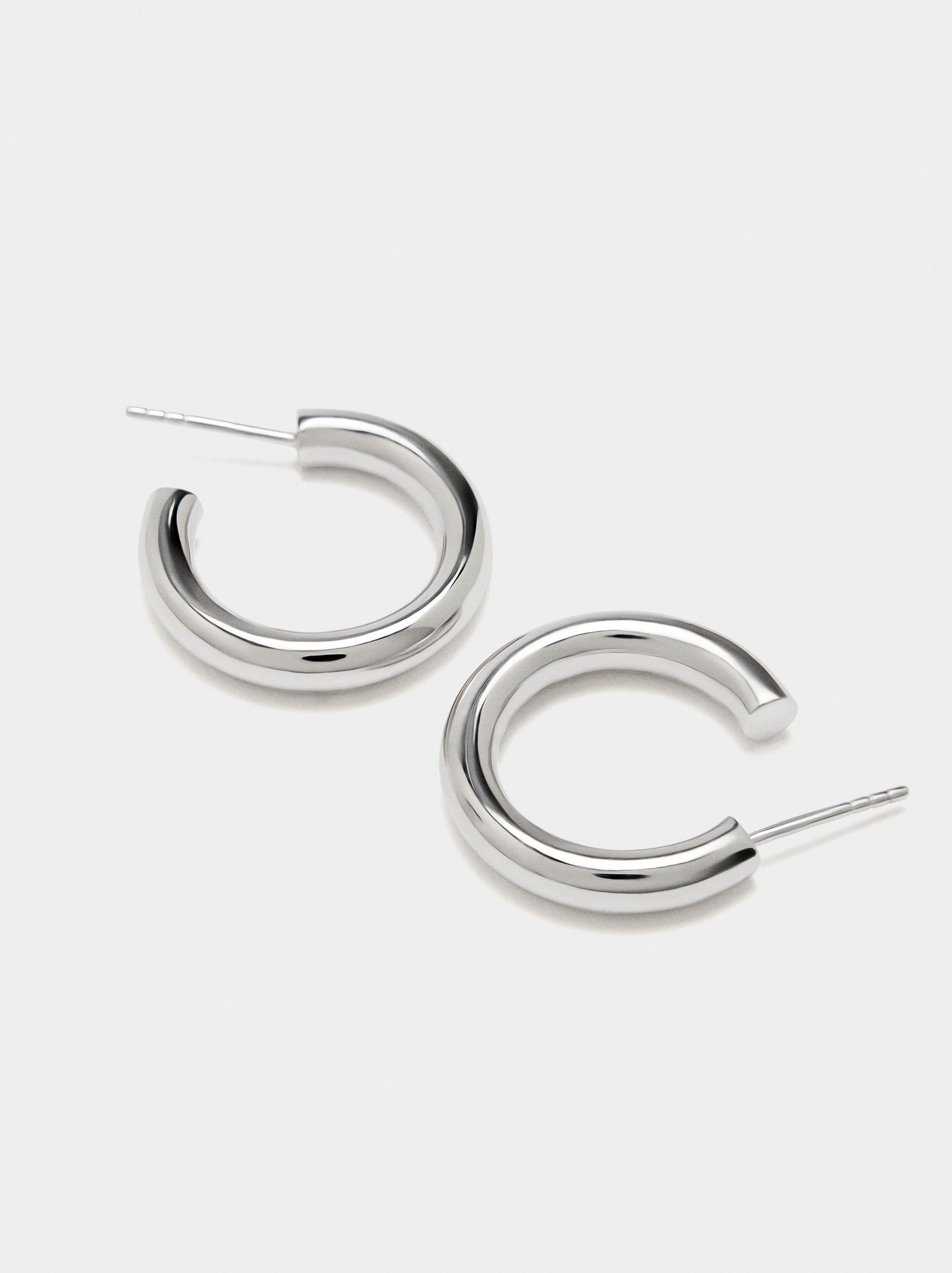 Créoles ouvertes en argent sterling 925 image number 1.0
