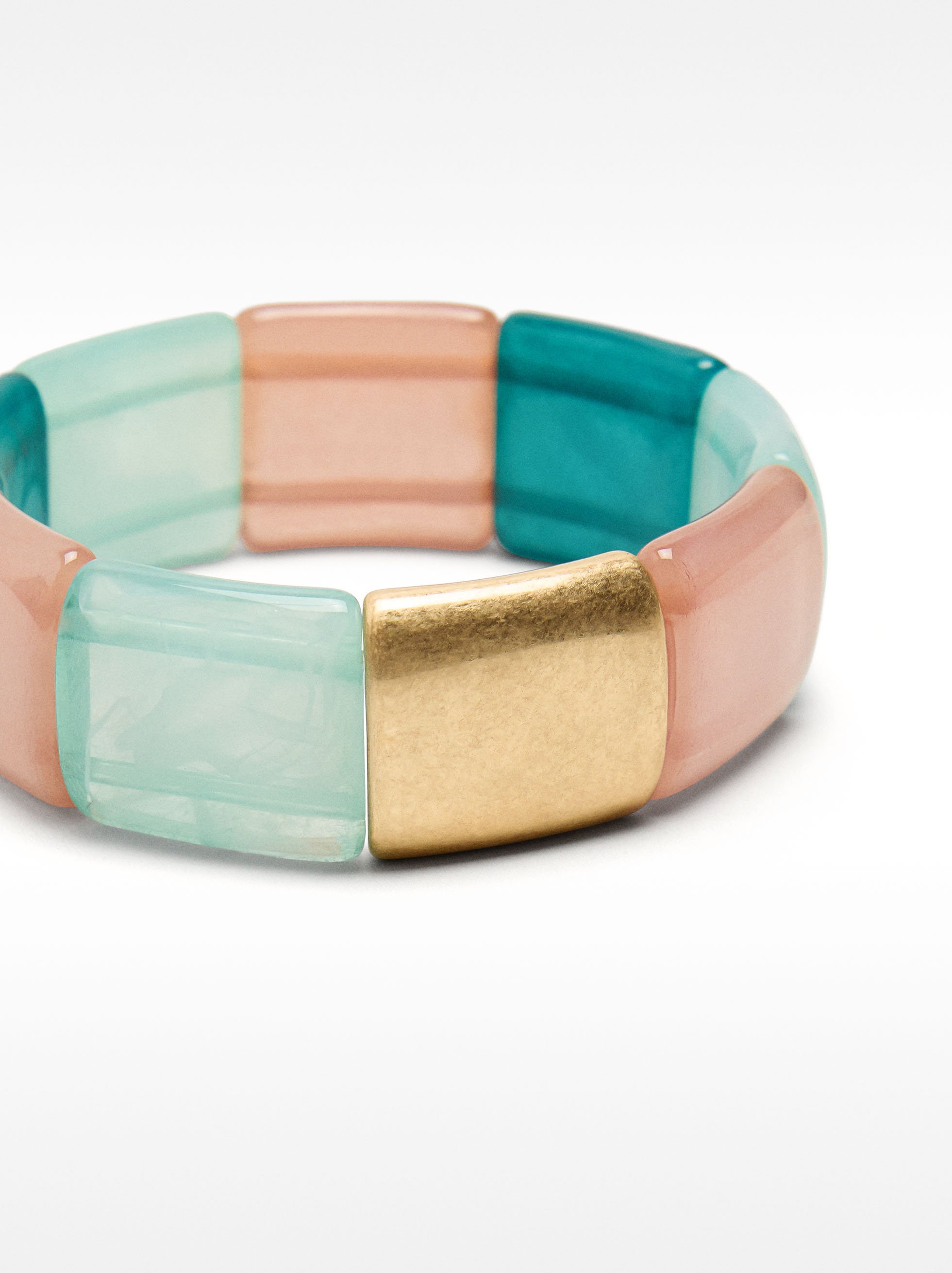 Elastic bracelet with stone effect image number 1.0