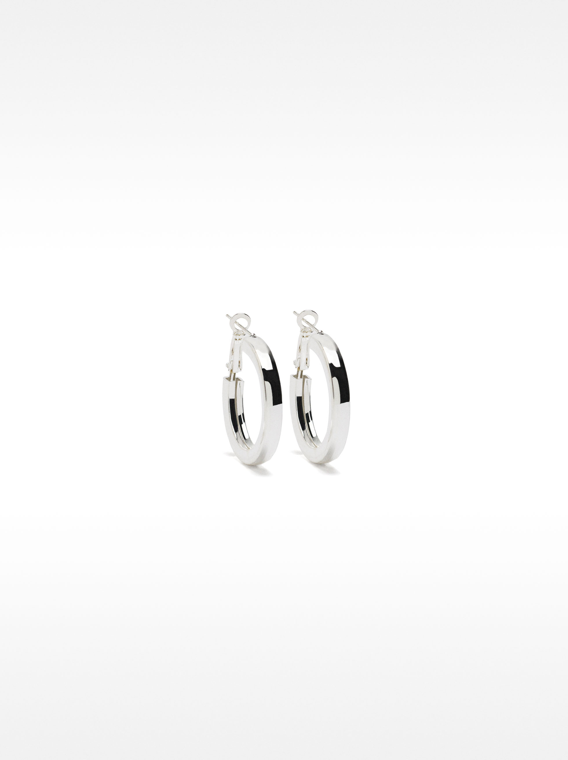 Small silver hoop earrings image number 0.0