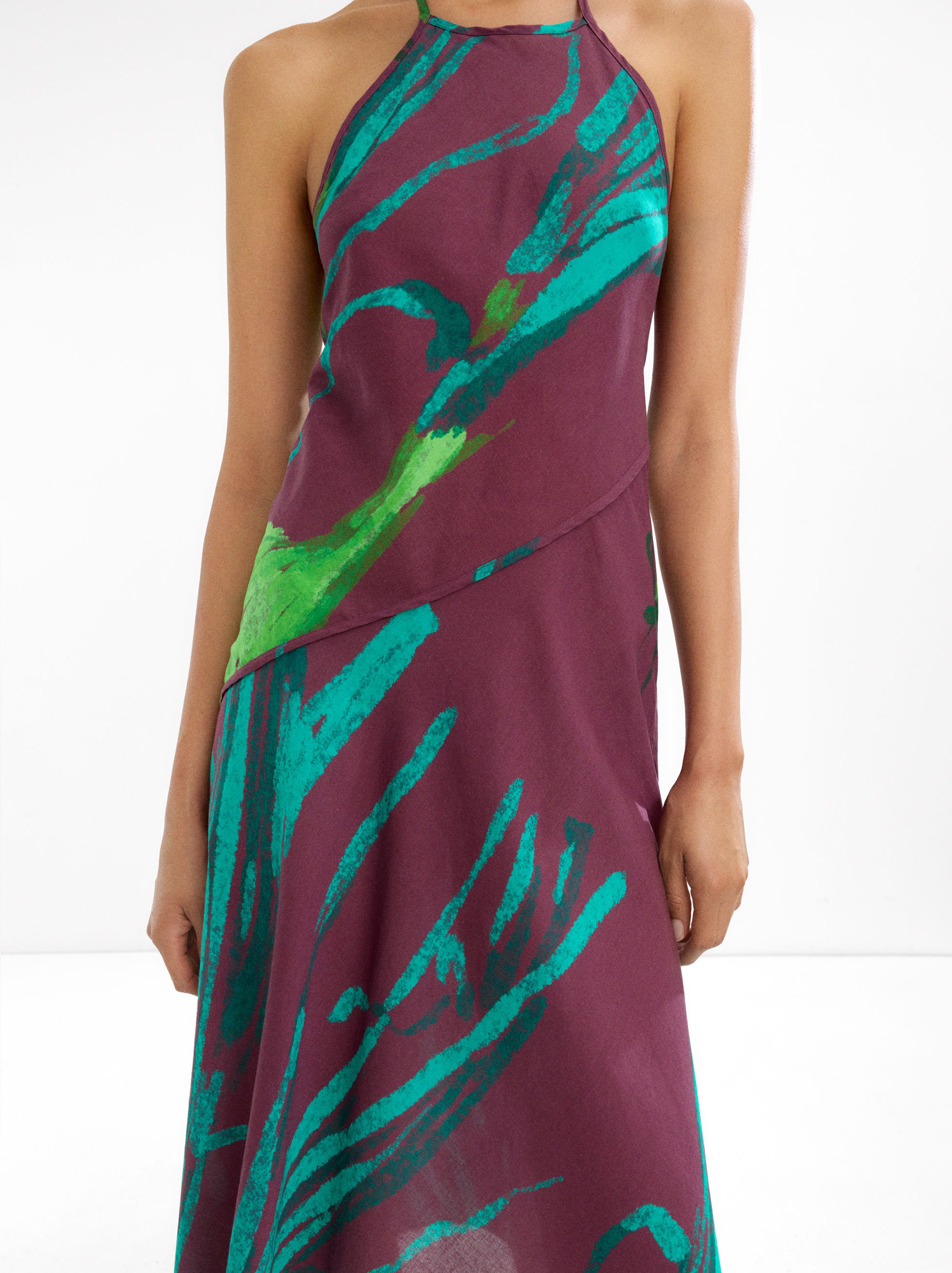 Bedrucktes Kleid 100% Baumwolle image number 1.0