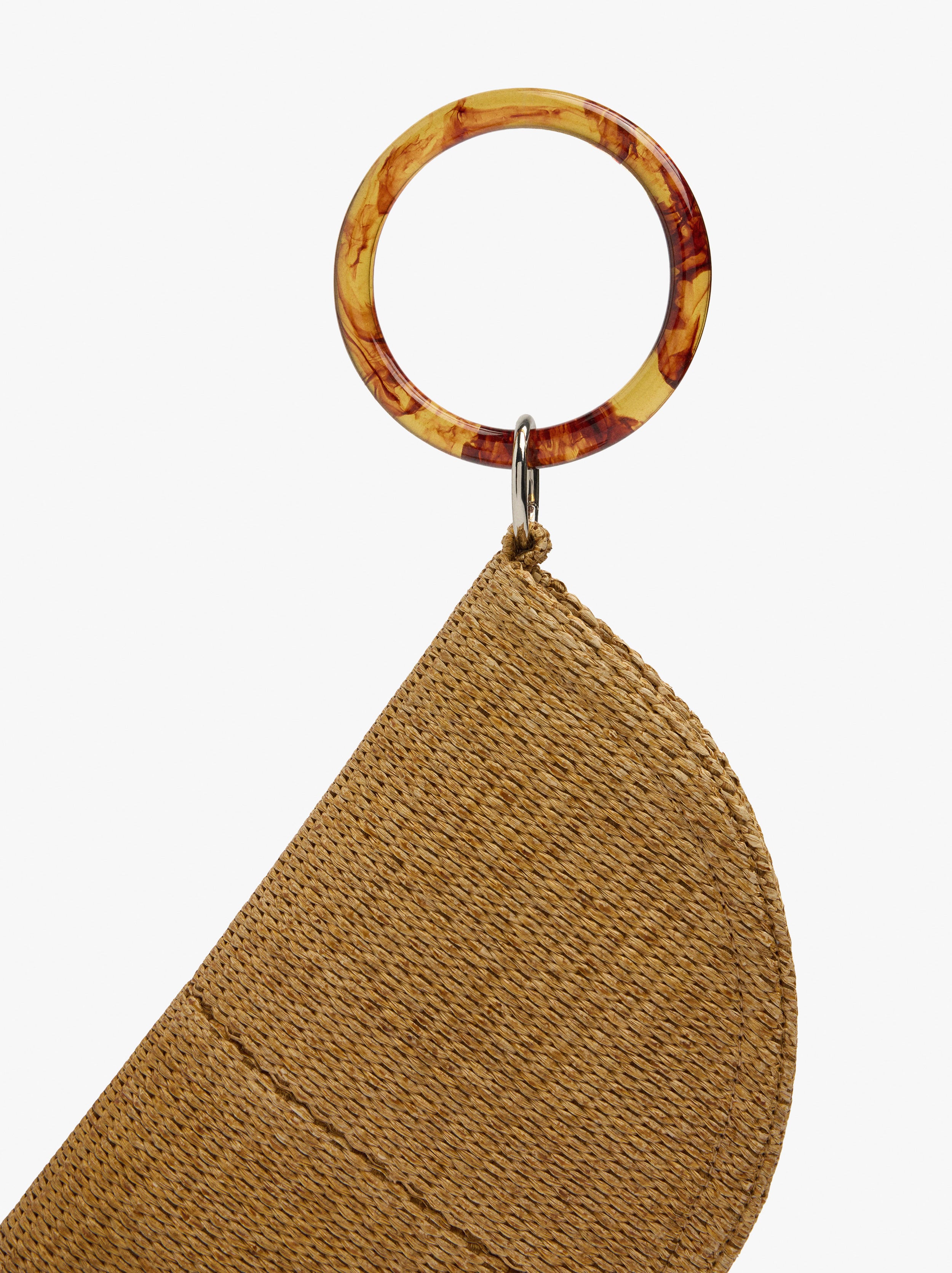 Half moon party bag with paper straw effect image number 1.0