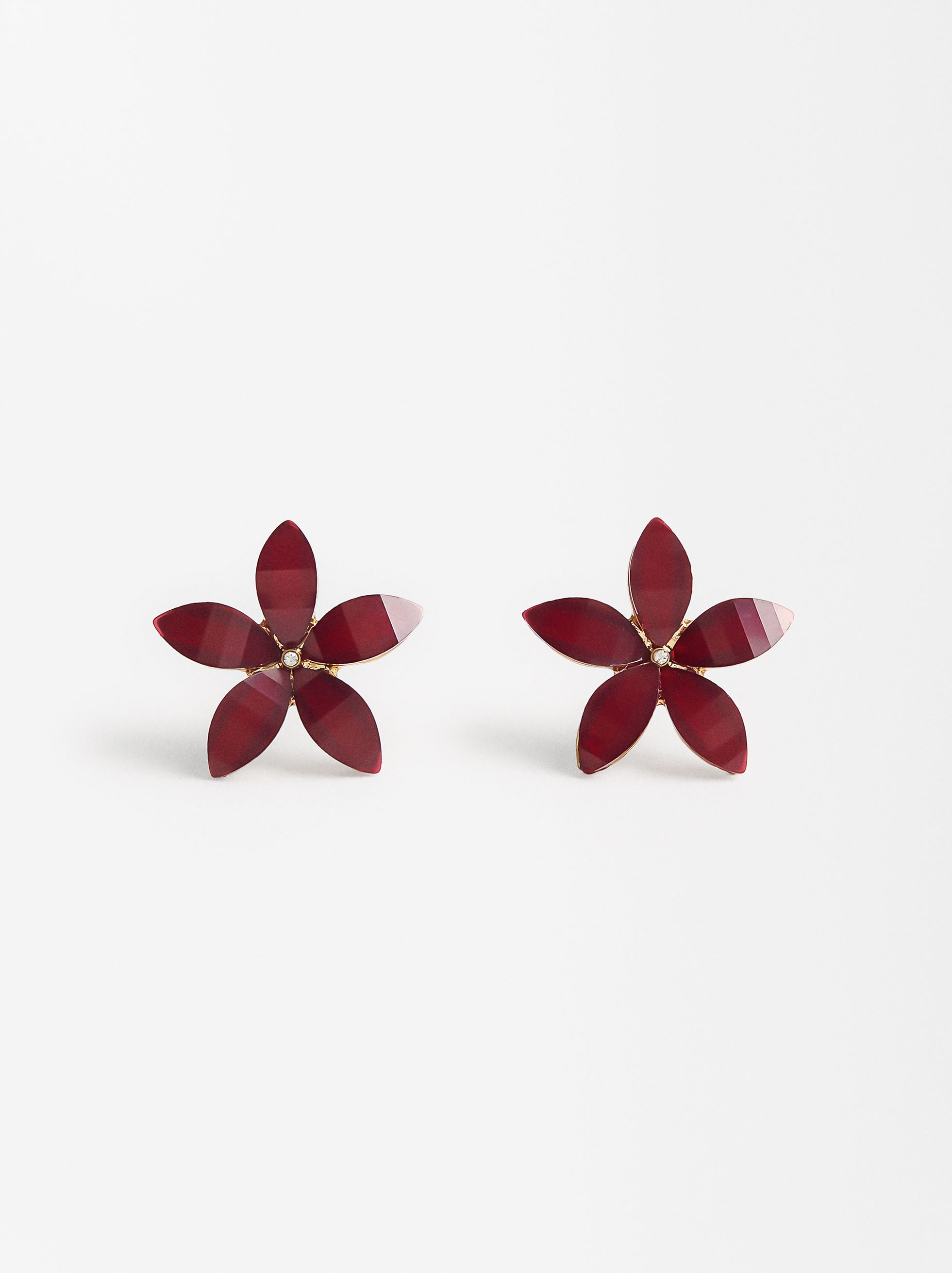 Pendientes flor con resina image number 0.0