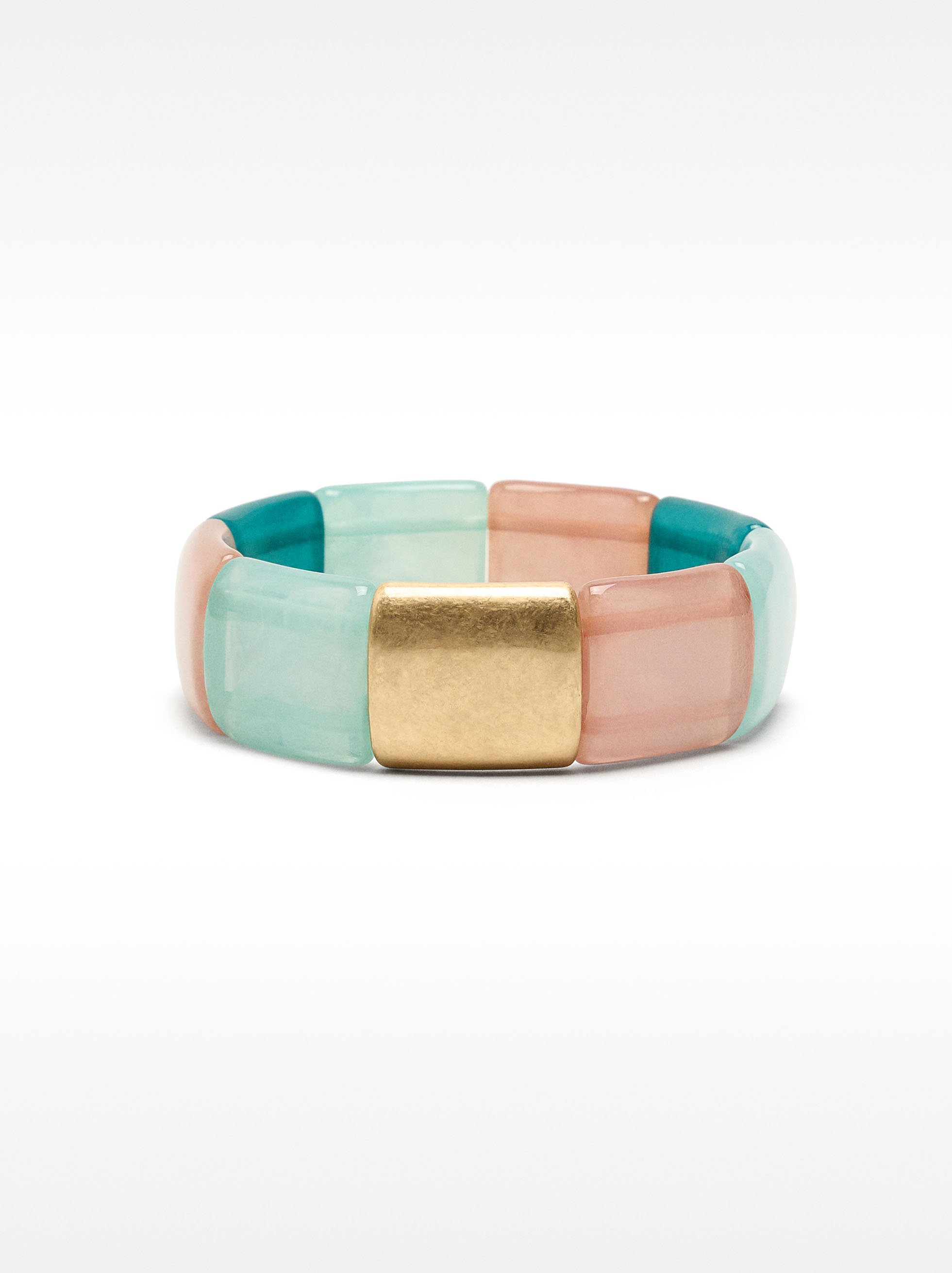 Elastic bracelet with stone effect image number 0.0