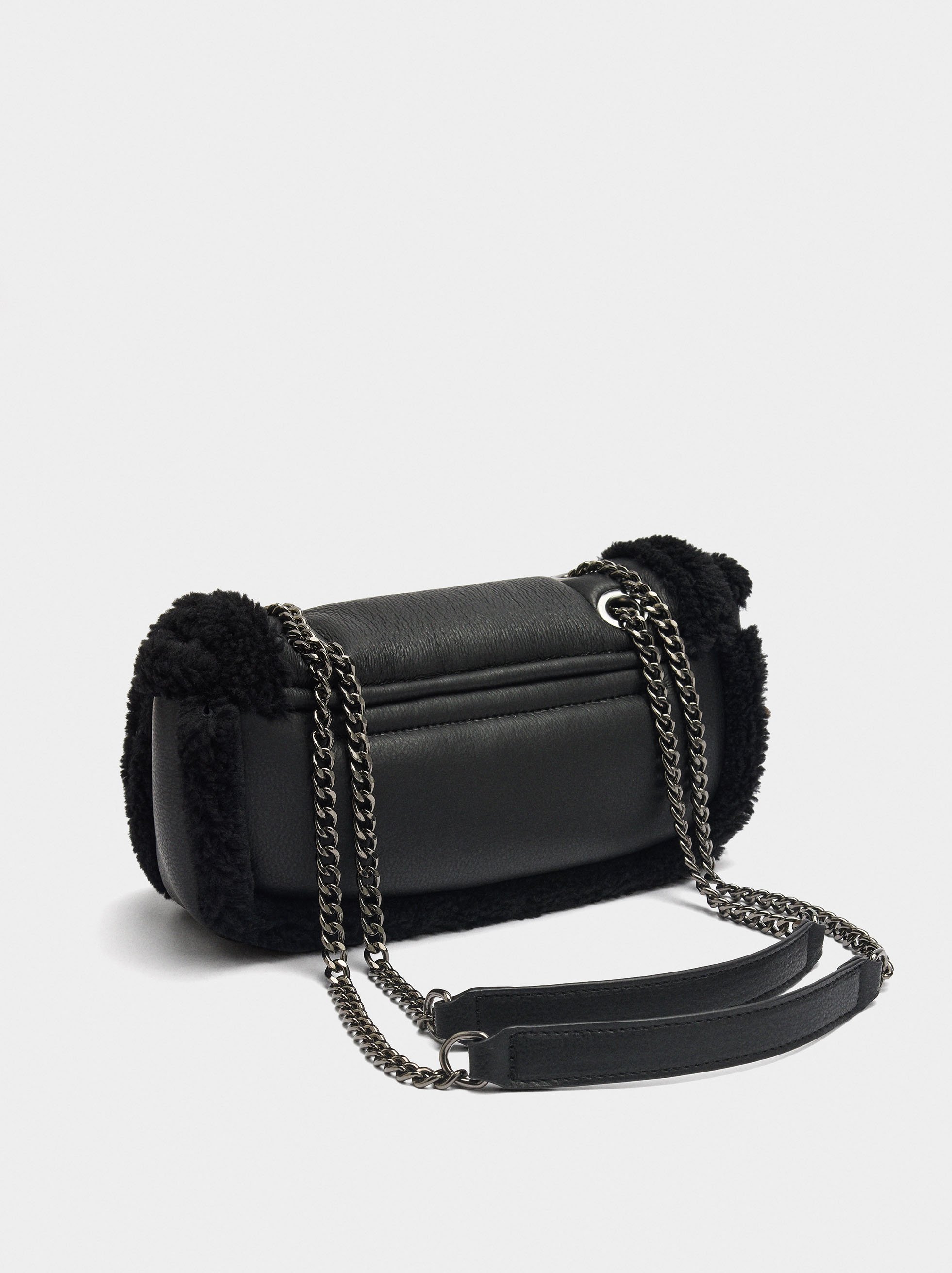 Sac de soirée avec bords effet poils image number 2.0