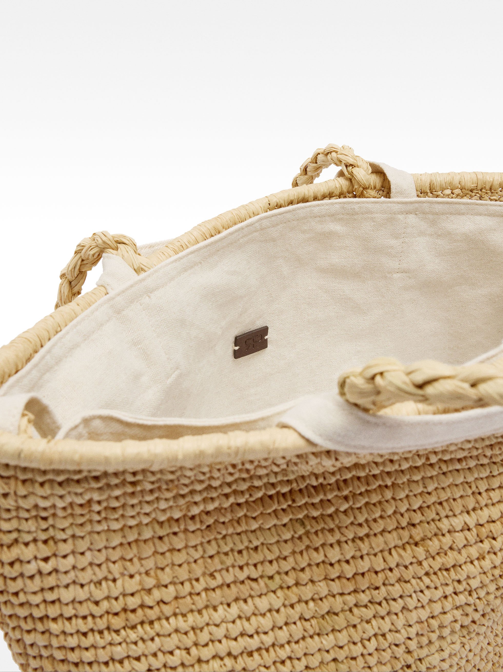 Medium straw shopper bag image number 4.0