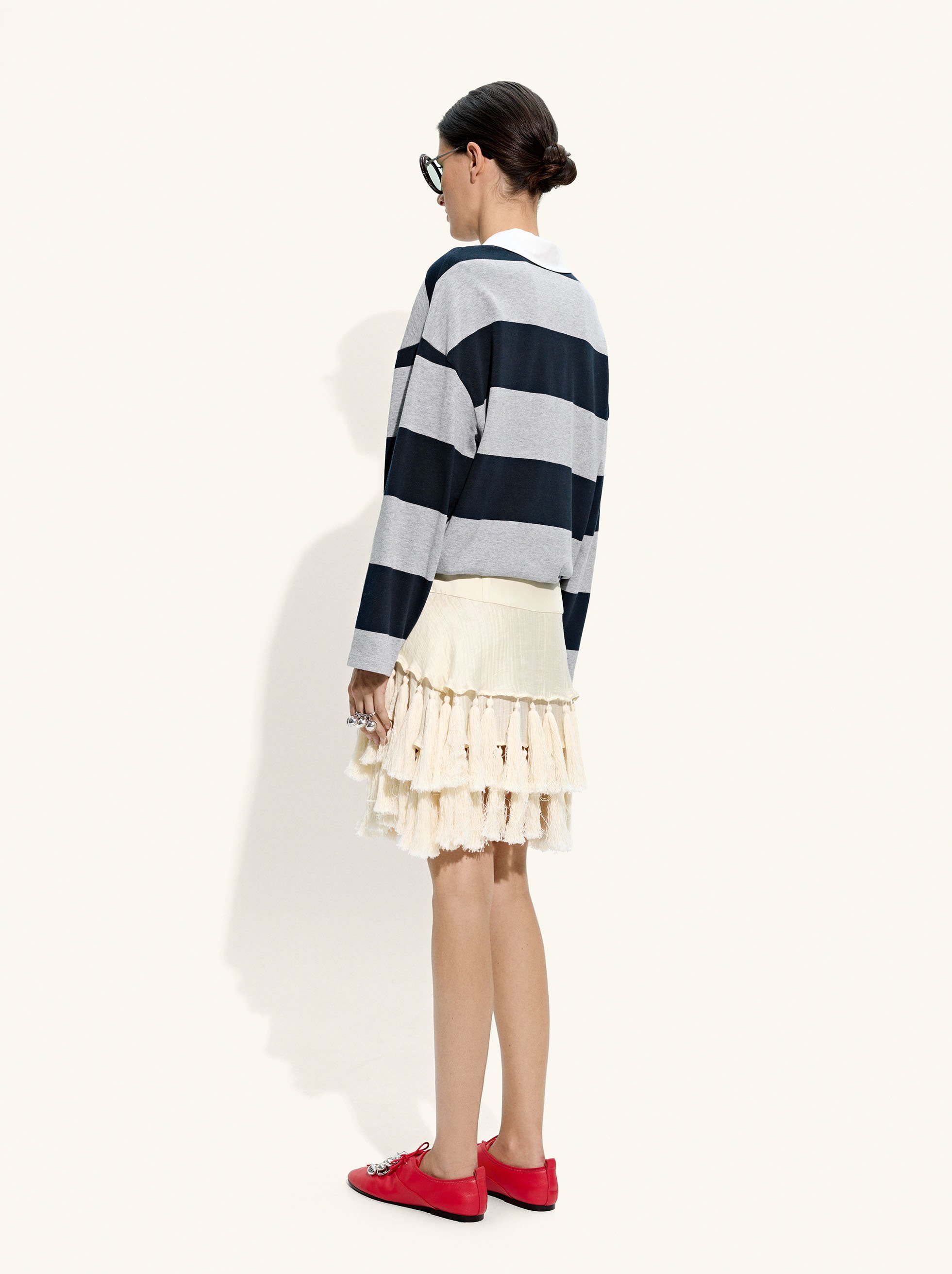 Sudadera con rayas 100% algod&oacute;n image number 3.0