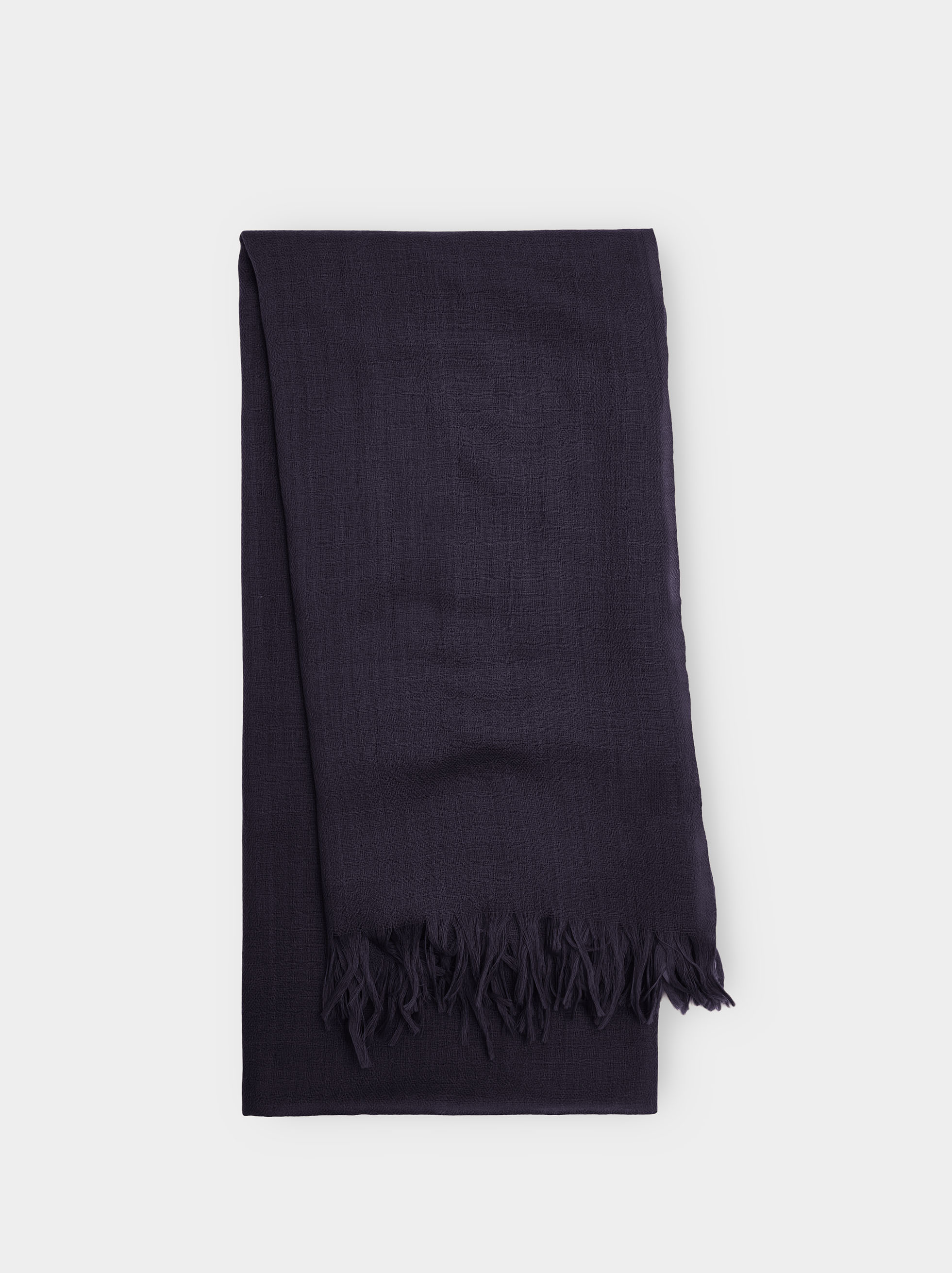 Wool pashmina with fringes image number 0.0