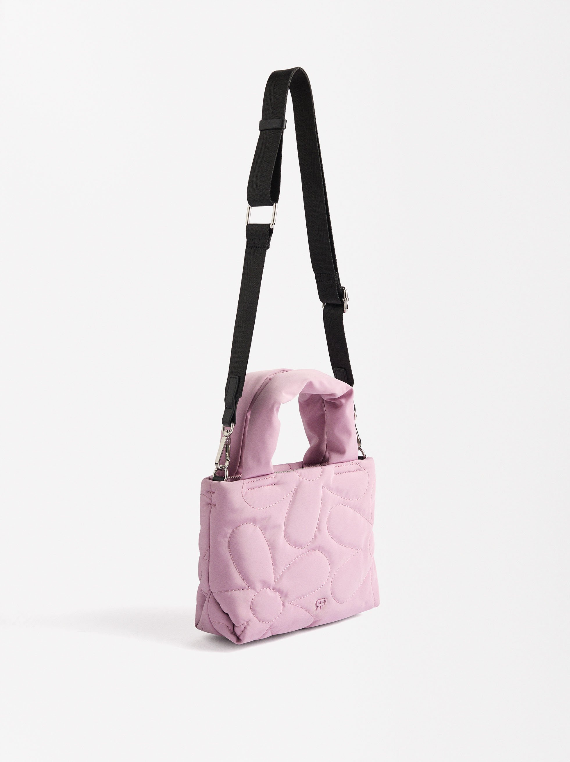 Quilted nylon tote bag image number 2.0
