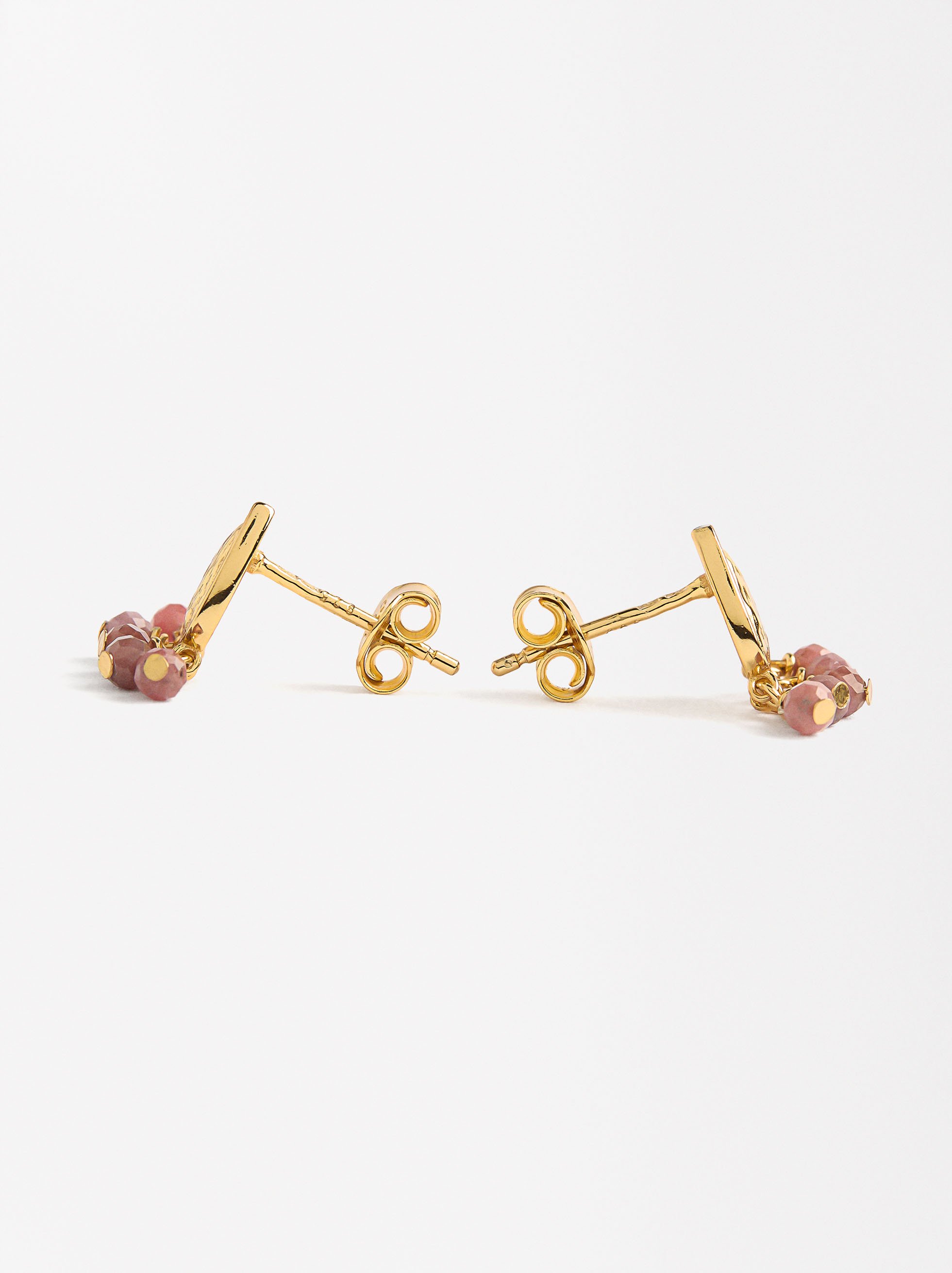 Tear-shaped earrings with stones - 925 sterling silver image number 2.0