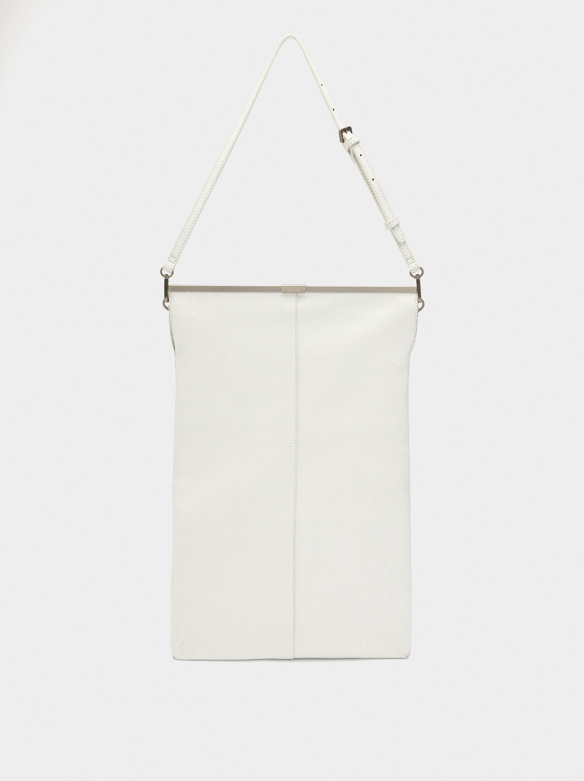 Shoulder bag with cracked leather image number 0.0