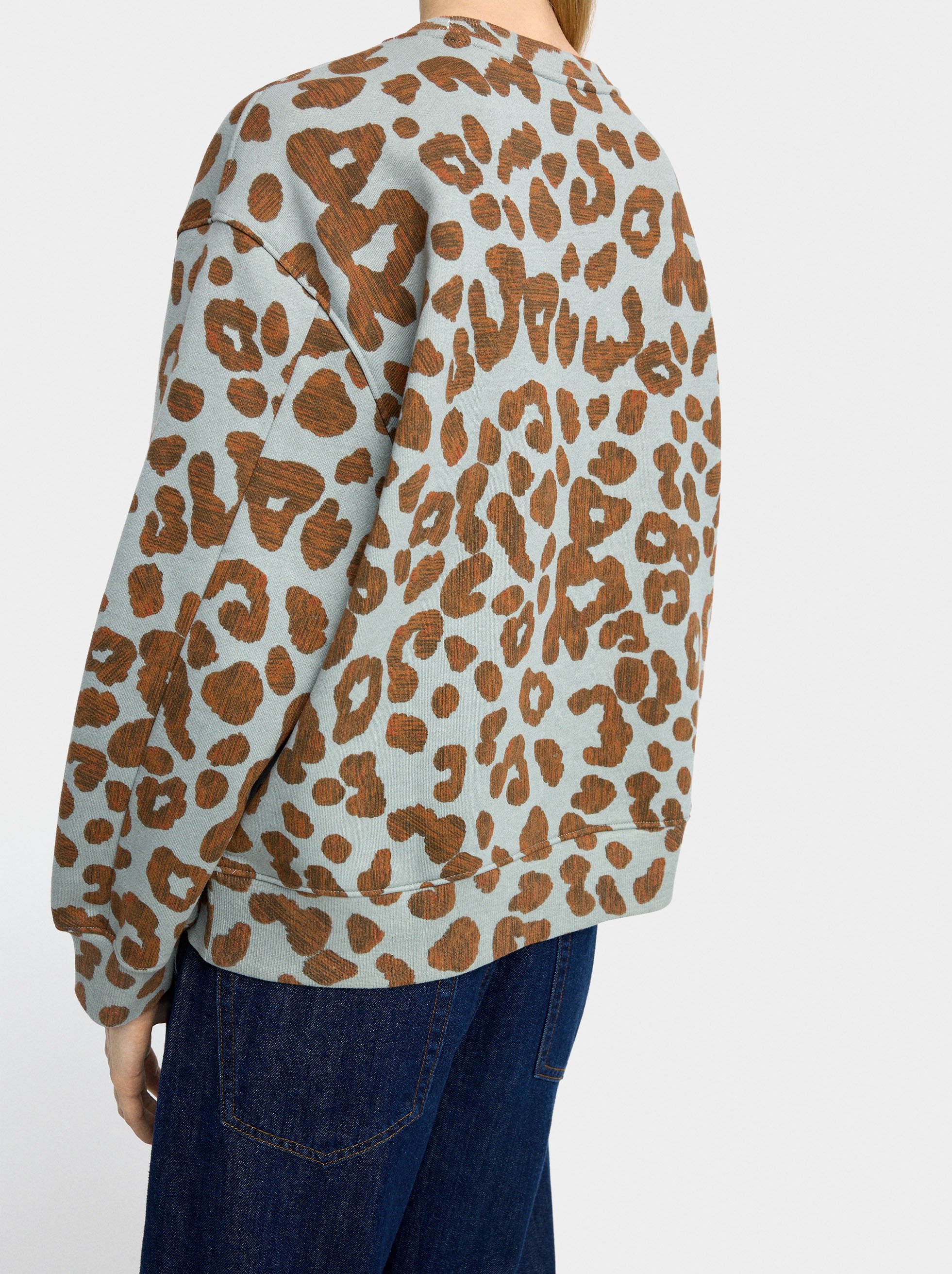 Sweatshirt mit Animal-Print image number 3.0