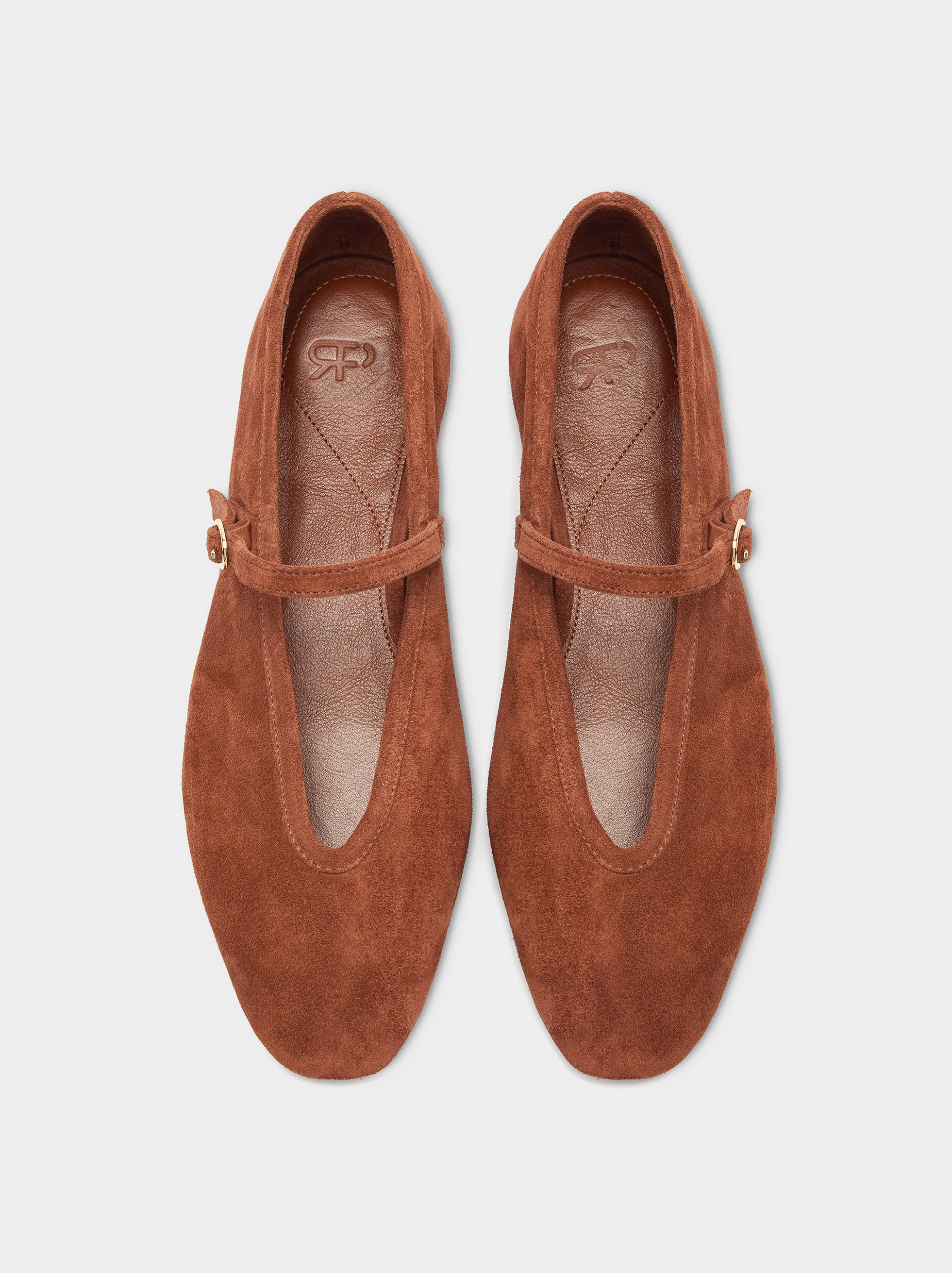 Bambes de ballet de cuir amb tira i sivella image number 0.0