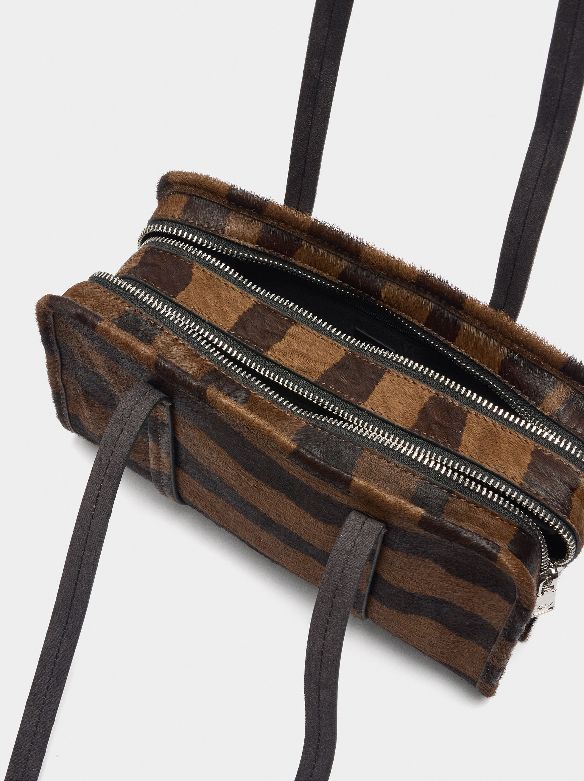 Animal print leather bowling bag image number 4.0